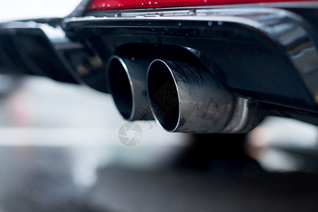 汽车排气管污染环境概念背景图片