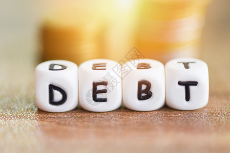 金融危机和风险商业管理贷款利息问题等免除债务合并概念的负债增加背景图片