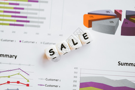 业务报告财统计文件和办公室表结账销售报告营概念图片