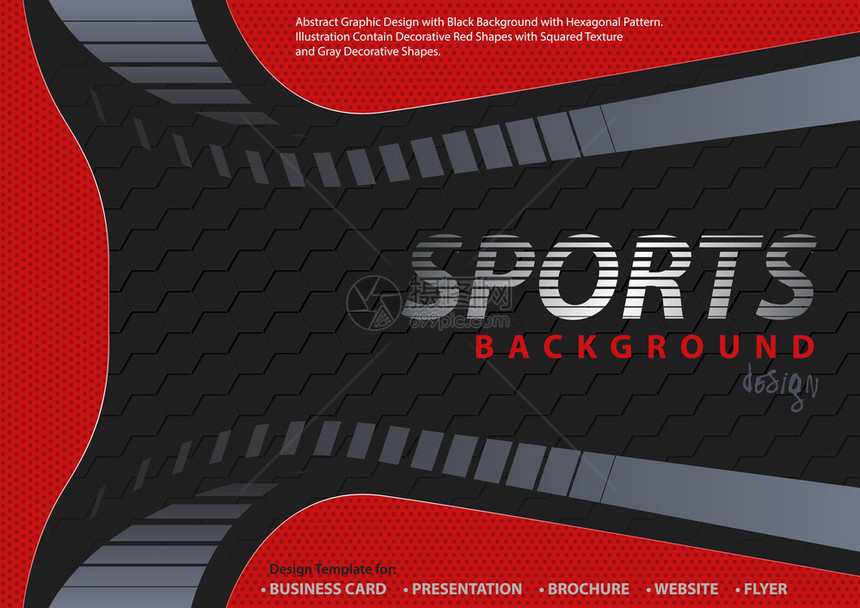 体育设计风格中的红黑背景图片