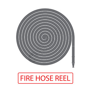 FireHoseReel白背景上孤立的图标白背景上孤立的图标图片