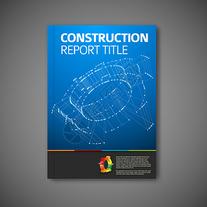 现代矢量建筑工程手册报告或传单设计模板高清图片