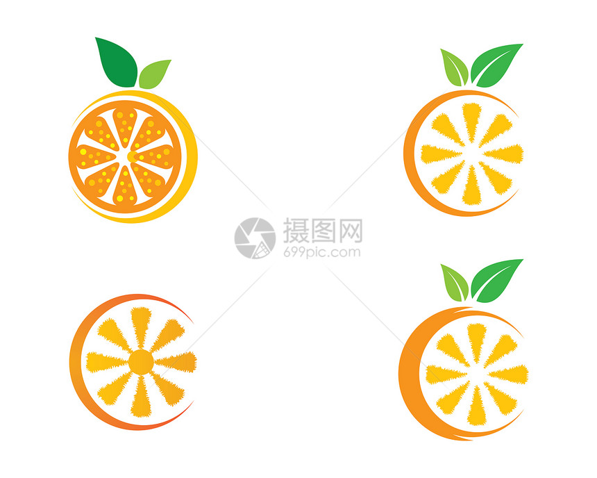 橙色徽标模板矢量图插设计图片