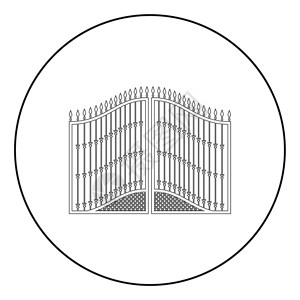 圆形黑色矢量显示平板样式简单图像圆形黑色矢量显示平板风格图像的硬门标图片