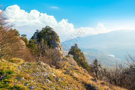 克里米亚的山鬼谷背景图片