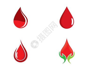 血红色血液矢量图示设计插画