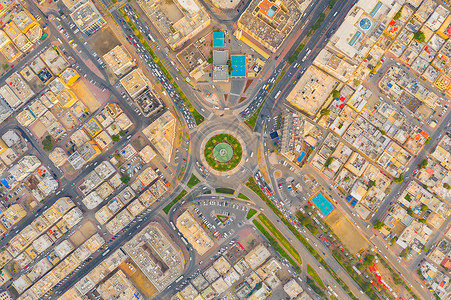 迪拜住宅区空中鸟瞰图图片