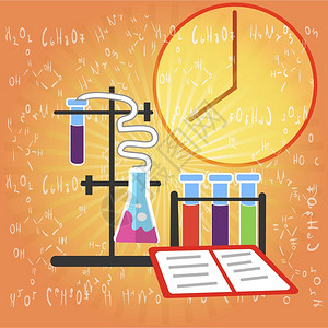 卡通实验室工具矢量设计插图图片