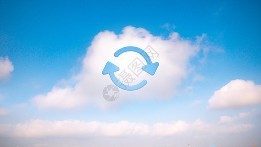 全球空中商业概念的云技术图标图片