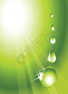 绿色水滴矢量背景图片