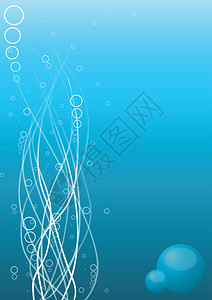 抽象线条水下气泡矢量背景图片
