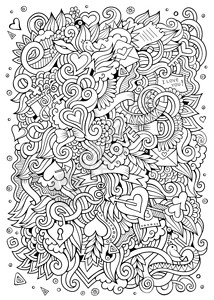 卡通手工绘制的矢量LoveDoodles带有对象和符号的Ketchy设计背景手工绘制的DoodlesKetchy设计背景背景图片