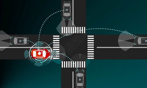 连接汽车与的通讯3D图片