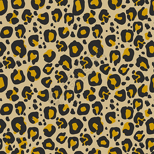 非洲豹豹式图案设计壁纸纺织品印刷和网络的矢量图解背景插画