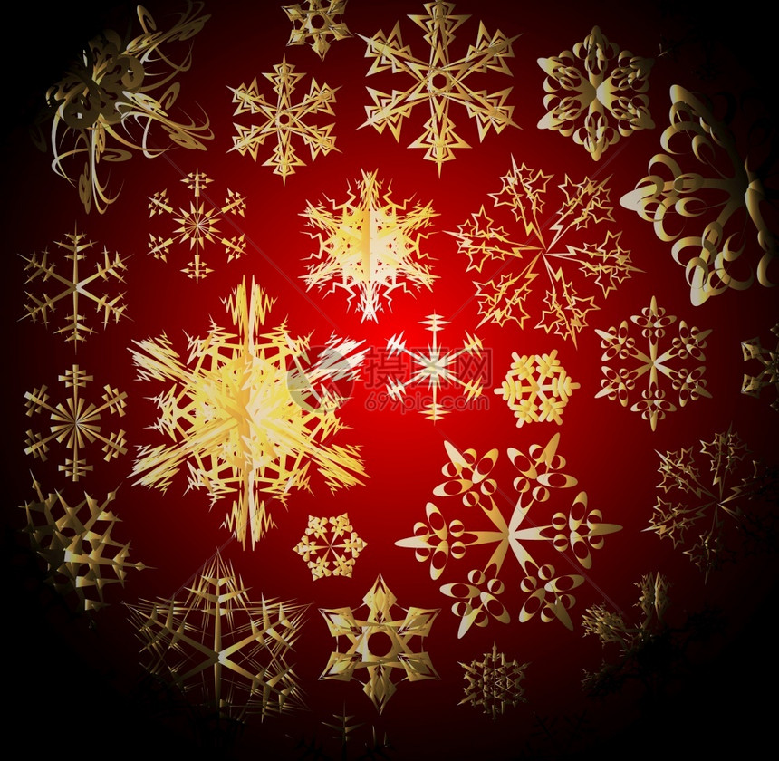 冬季黑暗的圣诞节模式带雪花的纹理图片