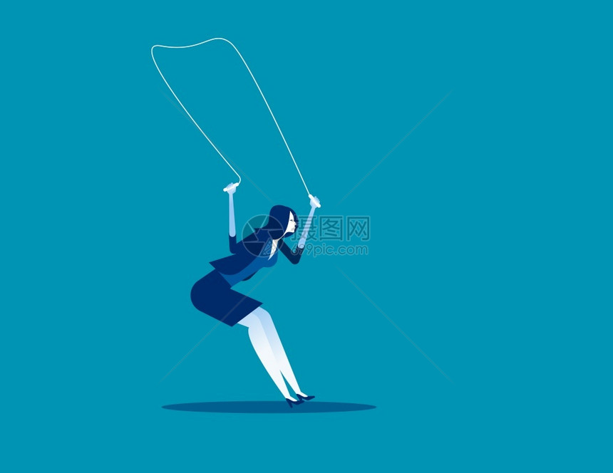 商业女人跳绳图片