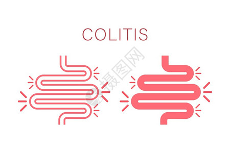腹泻肠胃疾病学便秘图标插画