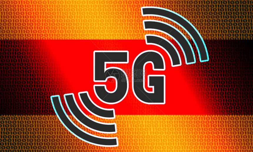 5G新的无线网络wifi连接3D图片