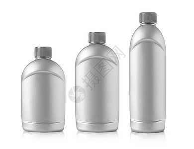 用于漂白剂清洁或洗涤的银塑料瓶背景图片