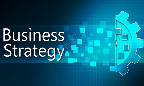 商业战略概念已数字化的蓝色设备技术背景3D供述图片