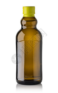 白底孤立的橄榄油瓶图片