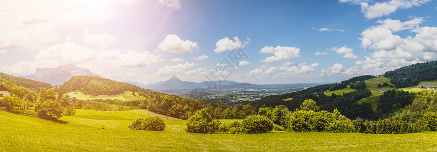 奥地利盖斯贝格的伊德利山地景观高清图片