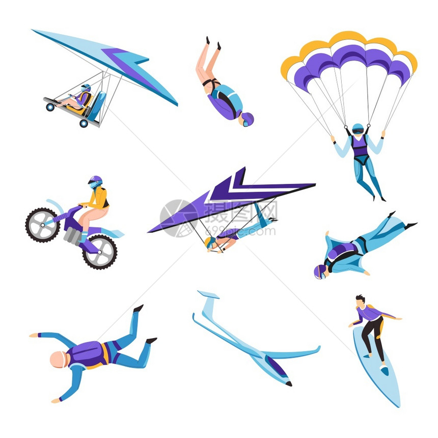 极限运动图集摩托车跳伞冲浪图片
