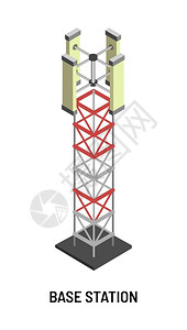 gps天线天线和信号发射基地站孤立物体矢量电信和无线管制地面移动服务电话或联网无线通信GPS接收器局域网插画