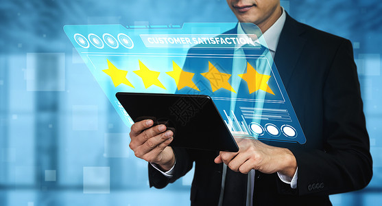 用户满意度客户审查满意度反馈调概念用户对在线申请方面的服务经验给予评级客户可以价服务质量从而对企业进行名声评级背景