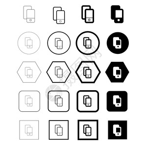 移动图标智能手机插图片