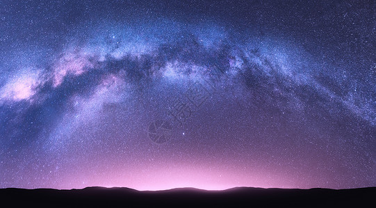 紫色繁星的景色图片