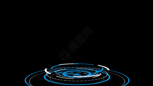 科幻感圆圈元素全志HUD圆环界面高科技未来按钮显示数字技术概念的网络界面元素3D插图背景