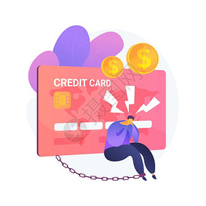 银行信贷方案电子商务和网上购物金融业务和塑料卡移动付款持卡人抽象比喻信用卡抽象概念矢量说明预订高清图片素材