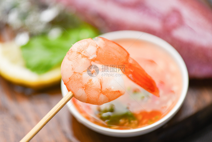 煮熟虾海鲜酱图片
