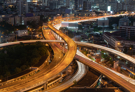 高速公路交界处的空中景象背景图片