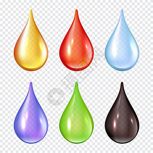 3d写实彩色水滴艺术的高清图片素材