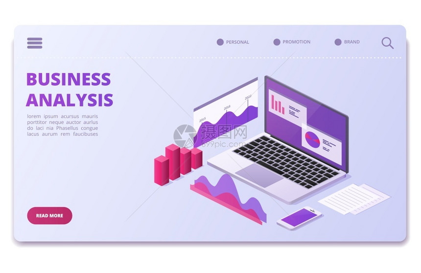 金融分析矢量页面模板商业统计图表商业页面说明监测分析可视化数据等量度商业图表图片