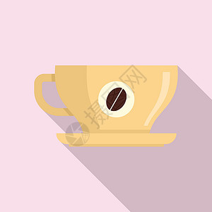 法国咖啡杯图标法国咖啡杯矢量图标用于网络设计法国咖啡杯图标平板风格图片