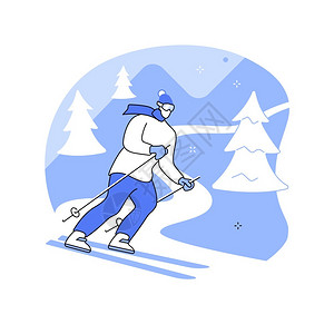 冬季探险山坡户外运动家庭乐趣山边度假胜地下坡极端假期雪峰日抽象隐喻图片