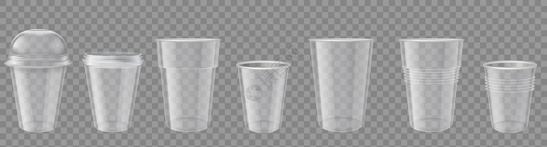 塑料杯有盖的现实透明可支配杯子空饮料容器咖啡或冷饮料媒介的包装物有盖子或插图的可用清洁杯子有盖的现实透明可支配杯子有盖或图的可移背景图片