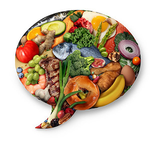 食物事实和或烹饪信息营养概念和球泡白底肉鱼水果和蔬菜图片