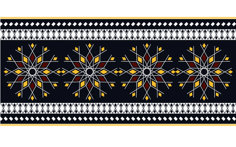 莎朗刘易斯用于背景壁纸服装包Batik布料沙龙矢量插图刺绣风格的抽象族裔几何形态设计插画