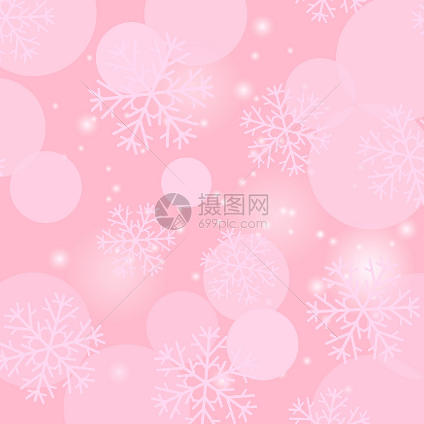粉红背景的雪花图案冬季圣诞节装饰纹理粉红背景的无缝雪花图案图片
