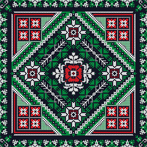 传统刺绣所启发的罗马尼亚病媒模式图片