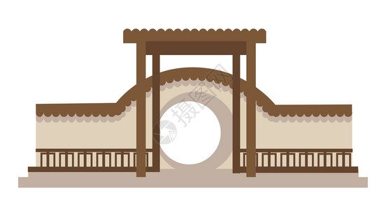 柬埔寨式寺庙日本或遗产传统建筑外部的日本或传统建筑吸引力平式矢量亚洲建筑东方矢量木庙插画