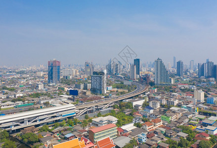 泰国亚洲智能城市金融区和商务中心天梯和高楼大图片