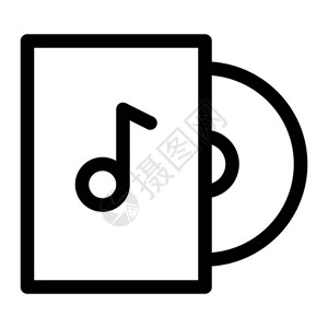 歌曲专辑音乐和频的新歌曲标题CD框插画