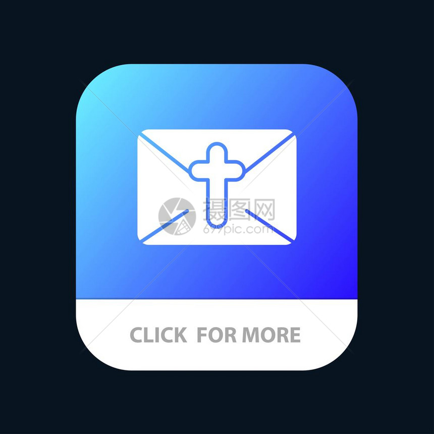 Massage邮件假日复活节移动应用程序按钮Android和IOSGlyph版本图片