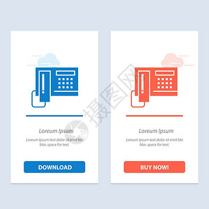 电话手机硬件蓝和红色下载购买背景图片