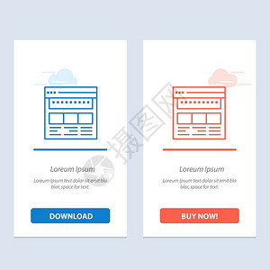 网站浏览器商业公司网页蓝和红下载购买网卡模板程序高清图片素材